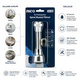 12 Adet Musluk Ucu Filtresi 2 Fonksiyonlu Spiralli Yayli - 360° Derece Dönebilen Başlik 16-19Mm Caşlik Çapi (5047)