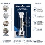 12 ADET MUSLUK UCU FİLTRESİ 2 FONKSİYONLU SPİRALLİ YAYLI - 360° DERECE DÖNEBİLEN BAŞLIK 16-19MM CAŞLIK ÇAPI