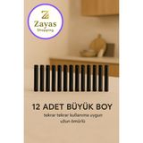 12 Adet Orta Boy Bagy Poşet Klipsi ve Kapatma Aparatı Paket Mandalı - Ahşap - Seçenek 1