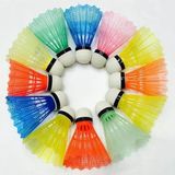 12 Adet Plastik Badminton Topu Renkli RENKLİ