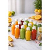 12 Adet Şeffaf Cam Shot Şişesi Sızdırmaz Beyaz Plastik Kapaklı Koku Süs Çok Amaçlı Şişe 50ml