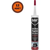 12 Adet Selsil Ultra Tack Montaj Yapıştırıcı Korniş Yapıştırıcısı 290 Ml