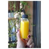 12 Adet Siyah Sızdırmaz Kapaklı Plastik Şişe 100 Ml Ginger Shot Detoks Meyve Şat Şişesi