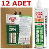 12 Adet Somafix Profit Kimyasal Dübel - SE700 300ML