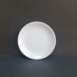 12 Adet Standart Düz Melamin Tatlı & Yemek Servis Tabağı 17 Cm - Beyaz Beyaz