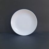 12 Adet Standart Düz Melamin Tatlı & Yemek Servis Tabağı 28 Cm - Beyaz Beyaz