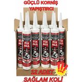 12 Adet Süper Güçlü Özel Yapıştırıcı 450Gr Fix All Atc Lambiri Tavan Korniş Yapıştırıcı 300 Kg Taşır