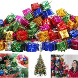 12 Adet Yılbaşı Ağacı Süsü Küçük Hediye Kutuları Asılı Süslemeler Mini Noel Folyo Kutuları El Yapımı Hediye Kutuları Noel Ağacı Süslemeleri Çeşitli Renkler