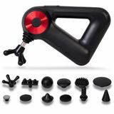 12 Başlıklı Vurmalı Masaj Aleti, Spor Sonrası Titreşimli Masaj Tabancası, 6 Hız Kademeli Derin Doku Kas Gevşetici 2000mAh Pilli 1200-3200 RPM Tüm Vücut Boyun Omuz Sırt Bel Kol Bacak Masaj Cihazı