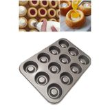 12 Bölmeli Çelik Kek Kalıbı Muffin İçi Dolgulu Kek Kalıbı