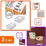 12 Bölmeli Pratik Çekmece Düzenleyici + Katlı Düzenleyici - Kat Kat Düzenleyici - 2Li Set X0v8r6