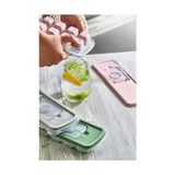 12 Bölmeli, Silikon Tabanlı Buz Kalıbı, Kapaklı, Kare Şekilli, Kokteyl Sunumu Için, 26 x 9,5 - Çok Renkli