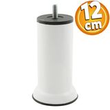 12 Cm Mobilya Kanepe Baza Yatak Koltuk Çekyat Yükseltme Destek Metal Ayağı M8 Beyaz Ayakları