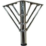 12 cm Parlak Krom Metal Tel Mobilya Ayağı - Baza, Koltuk, Tv Ünitesi Ayağı (4'lü Paket) - 0
