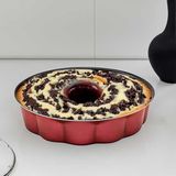 12 Dilim 26 Cm Yanmaz Yapışmaz Teflon Kek Kalıbı Kırmızı