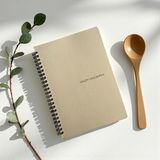12 Haftalık A5 Beslenme ve Kilo Takip Planlayıcı Defter | Spiralli, Deri Kapaklı, Günlük ve Haftalık Takip | Healthy Journal (Bej) - Standart