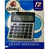 12 Haneli Hesap Makinesi, Orta Boy 158X132 Mm, Kullanışlı ve Dayanıklı - Seçenek 1 - Antrasit