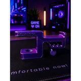 12 Hertz 57855210132564780184975 Mor-Mavi Premium Kulaklık Standı 3D Premium Tasarım Gamer Masa Kenarı Aksesuarı Nebula Edition