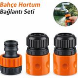 1/2" Hortum Musluk Bağlantı Adaptörü 2 Adet + 1/2-3/4" Musluk Adaptörü Bahçe Sulama Aparatı 1