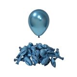 12 İnç Krom Mavi Balon 10 Adet