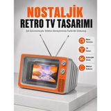 12 Inç Telefon Ekran Büyütücü Retro Tv Tasarımlı Hd Fresnel Lens Taşınabilir Mobil Ekran Büyütücü - Çok Renkli