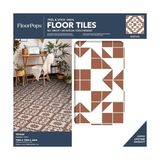 12 Inç x 12 Inç Terracotta Matias Peel & Stick Yer Karosu - standart