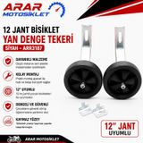 12 Jant Bisiklet Yan Denge Tekeri Siyah-arr3187