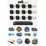 12 Kameralı Güvenlik Kamera Seti 2Mp 1080P Full Hd Ahd – 320Gb Hdd, Renkli Gece Görüşü, Yüz Ve Araç Algılama