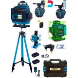 12 Köşe Otomatik Hizalamalı 360 Derece Yeşil Lazer Çizgi Terazi 2 Akülü Tripod Ayak Hediyeli