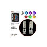 12 Led Rgb T10 Kumandali Cakarli Park Ampulu Carub