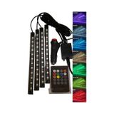 12 Ledli Ayak Altı Led Lamba Kumandalı Araç İçi Aydınlatma Sese Ve Müziğe Duyarlı Led Işık Rgb