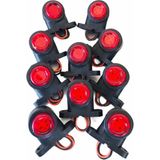 12 Ledli Mini Takoz Lamba Kırmızı-Beyaz