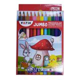 12 li Jumbo Üçgen Kuru Boya Triangular 1 Paket Jumbo Üçgen Boya Kalemi 12 Renk Kuruboya