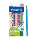 12 Li Kuru Boya Kalemi Karton Kutu 1 Paket 12 Renk Ucgen Tutum Silverino Kuruboya Tam Boy Renkli Kalem