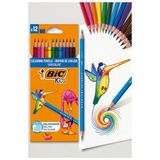 12 Li Kuru Boya Kalemi Karton Kutu 1 Paket Bic Tropicolors 12 Renk Kuruboya Tam Boy Canlı Renkli Boya Kalem Okul Öğrenci