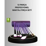 12 Li Makyaj Fırça Seti Fondöten Allık Far Karıştırma Için Tam Uyumlu