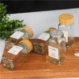 12 Li Mien Bambu Kapaklı Cam Baharatlık Seti 120Ml 7119008