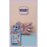 12 Li Yapışkan Stickerlı Çocuk Takma Tırnak Oyuncak Seti - 5 - 14 Yaş Arası - Model 15 - Renkli