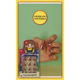 12 Li Yapışkan Stickerlı Renkli Baskılı Çocuk Takma Tırnak Oyuncak Seti - 5- 14 Yaş Arası - Model 26