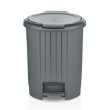 12 Litre Bas Aç Kapaklı Çöp Kovası - Click Kapak Pedallı Çöp Kovası Banyo Mutfak Çöp Kovası (Antrasit)