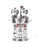 12 Litre Semaver 2 Adet Alüminyum Demlik Çift Çeşme İçt