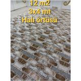 12 M2 Halı Örtüsü Çift Taraflı 300*400 cm Savan - Kahve - Açık Kahve - 300 x 400 cm