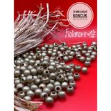 12 mm Ahşap Boncuk (50 gr 87 Adet)Geniş Delik Çapı 5 mm Makrome Çanta Bileklik Takı Tahta Renkli - Altın Sarı