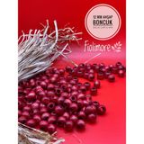 12 mm Ahşap Boncuk (50 gr 87 Adet)Geniş Delik Çapı 5 mm Makrome Çanta Bileklik Takı Tahta Renkli - Kırmızı