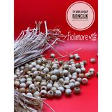 12 mm Ahşap Boncuk (50 gr 87 Adet)Geniş Delik Çapı 5 mm Makrome Çanta Bileklik Takı Tahta Renkli