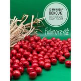 12 mm Ahşap Boncuk (50 Gram 78 Adet) Dar Delik Çapı 3 mm Makrome Çanta Bileklik Takı Renkli - Kırmızı