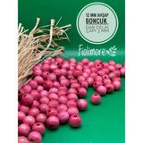 12 mm Ahşap Boncuk (50 Gram 78 Adet) Dar Delik Çapı 3 mm Makrome Çanta Bileklik Takı Renkli - Pembe
