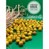 12 mm Ahşap Boncuk (50 Gram 78 Adet) Dar Delik Çapı 3 mm Makrome Çanta Bileklik Takı Renkli - Sarı
