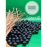 12 mm Ahşap Boncuk (50 Gram 78 Adet) Dar Delik Çapı 3 mm Makrome Çanta Bileklik Takı Renkli - Siyah