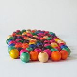 12 mm Karışık Renkli Ahşap Boncuk 200 gr (± 340 Adet) (200)